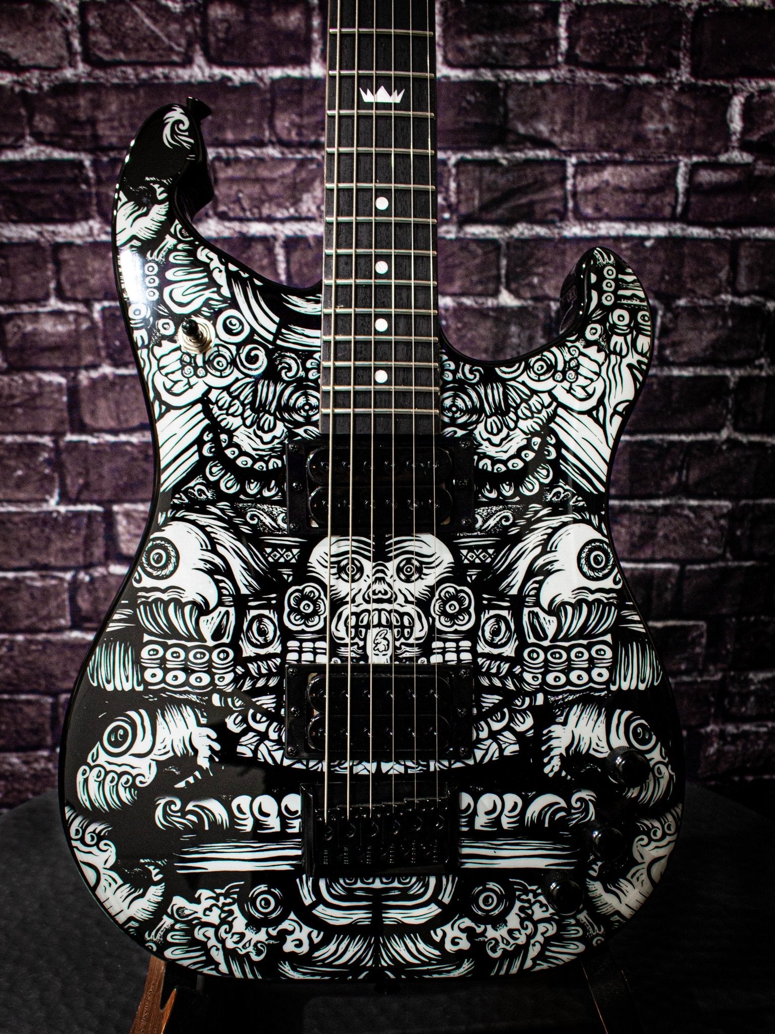 Zaar Cicero Limited Edition Artist Series Electric Guitar - SmittenKittenTx - Tlaltecuhtli - Zaar Guitars
