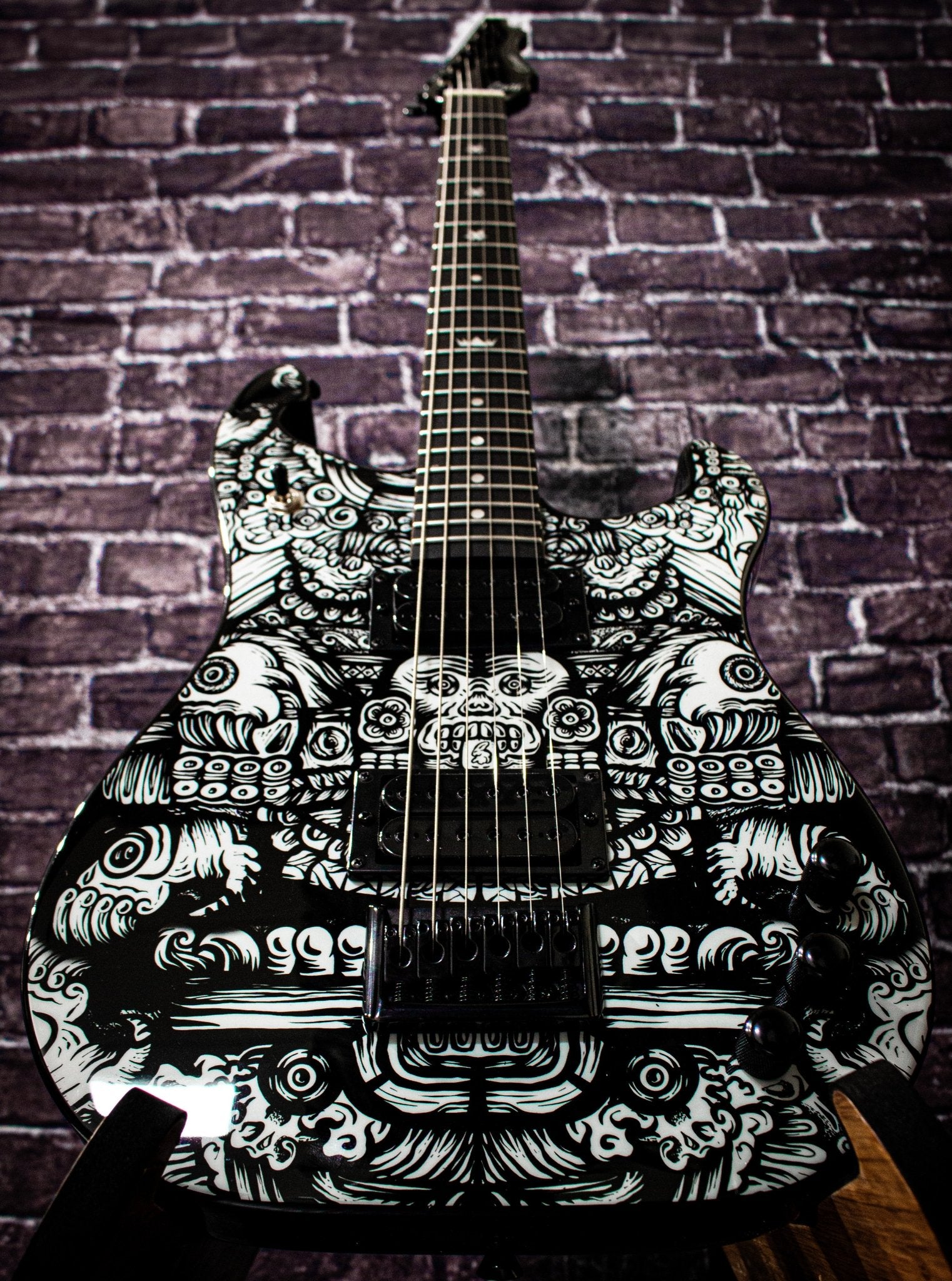 Zaar Cicero Limited Edition Artist Series Electric Guitar - SmittenKittenTx - Tlaltecuhtli - Zaar Guitars